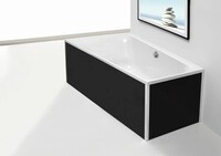 Hoesch Glasverkleidung Schwarz Vorwand Badewanne Trapez 1750x1100 links...
