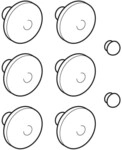 Geberit Courreges / Mango Sitz-/Deckelpuffer 598028 zu WC-Sitz 598028000