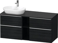 Duravit D-Neo Konsolenwaschtischunterbau wandh&auml;ngend Eiche Schwarz Matt...