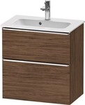 Duravit D-Neo Waschtischunterbau wandh&auml;ngend Nussbaum dunkel Matt 610x372x625...