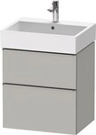 Duravit D-Neo Waschtischunterbau wandh&auml;ngend Betongrau Matt 584x442x625 mm -