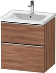 Duravit D-Neo Waschtischunterbau wandh&auml;ngend Nussbaum Matt 584x452x625 mm -