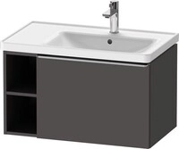 Duravit D-Neo Waschtischunterbau wandh&auml;ngend Graphit Matt 784x452x440 mm -