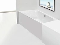 Hoesch Glasverkleidung Weiss Nische Badewanne Trapez 1750x1100 links 47041.550