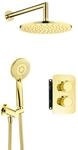 Neuesbad Unterputz Duschtermostat-Set rund, Oberfl&auml;che: gold NB1DEBXYZGEBT1
