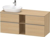 Duravit D-Neo Konsolenwaschtischunterbau wandh&auml;ngend Natur Eiche Matt...