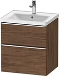 Duravit D-Neo Waschtischunterbau wandh&auml;ngend Nussbaum dunkel Matt 584x452x625...