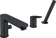 Duravit Wave 3-Loch Wannenarmatur Schwarz Matt 240x248x203 mm - WA5260000046