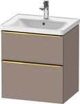 Duravit D-Neo Waschtischunterbau wandh&auml;ngend Basalt Matt 584x452x625 mm -