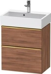 Duravit D-Neo Waschtischunterbau wandh&auml;ngend Nussbaum Matt 584x372x625 mm -