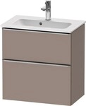 Duravit D-Neo Waschtischunterbau wandh&auml;ngend Basalt Matt 610x372x625 mm -