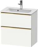 Duravit D-Neo Waschtischunterbau wandh&auml;ngend Wei&szlig; Matt 610x372x625 mm -