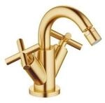 Dornbracht Bidet-Einlochbatterie mit Ablaufgarnitur TARA 24510892 Messing geb&uuml;rstet