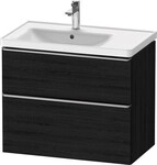 Duravit D-Neo Waschtischunterbau wandh&auml;ngend Eiche Schwarz Matt 784x452x625 mm...