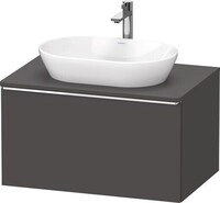 Duravit D-Neo Konsolenwaschtischunterbau wandh&auml;ngend Graphit Matt 800x550x459...