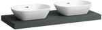 Laufen Waschtisch-Platte LANI 495x1185x65 mit Aussschnitt links und rechts
