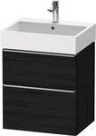 Duravit D-Neo Waschtischunterbau wandh&auml;ngend Eiche Schwarz Matt 584x442x625 mm...