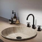 Steinberg 3-Loch-Waschtisch-Armatur m. Ablaufgarn., schwarz matt, 2502000S,...