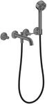Hansgrohe 3-Loch Wannenarmatur AXOR One Unterputz Wandm.Handbrause Hebelgr. brushed