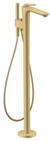 Hansgrohe Wannenmischer Bodenstehend Axor Citterio C Cubic cut brushed gold optic,