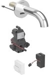 Geberit Waschtischarmatur Piave, Wandmontage mit UP-Funktion Netz L 17cm mit...