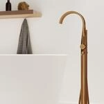 Steinberg Serie 280 Wannenarmatur freistehend, mit Umsteller, Handbrause, rose...