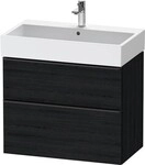 Duravit D-Neo Waschtischunterbau wandh&auml;ngend Eiche Schwarz Matt 784x442x625 mm...