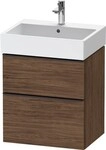 Duravit D-Neo Waschtischunterbau wandh&auml;ngend Nussbaum dunkel Matt 584x442x625 mm -