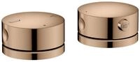 Hansgrohe 2-Loch Wannenrandarmatur AXOR One mit Thermostat polished red gold,