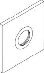 Hansgrohe Vierkantrosette Axor Citterio Brausenmischer Unterputz chrom, 96749000