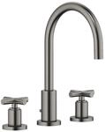 Dornbracht Waschtisch-Dreilochbatterie mit Ablaufgarnitur TARA 20713892 Dark Platinum