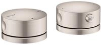Hansgrohe 2-Loch Wannenrandarmatur AXOR One mit Thermostat edelstahl optik, 48470800