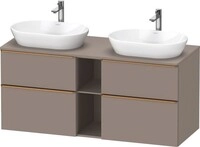 Duravit D-Neo Konsolenwaschtischunterbau wandh&auml;ngend Basalt Matt 1400x550x664...