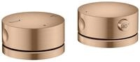 Hansgrohe 2-Loch Wannenrandarmatur AXOR One mit Thermostat brushed red gold, 48470310