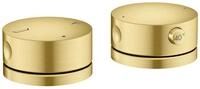 Hansgrohe 2-Loch Wannenrandarmatur AXOR One mit Thermostat brushed brass, 48470950