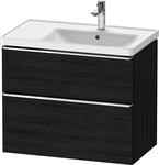 Duravit D-Neo Waschtischunterbau wandh&auml;ngend Eiche Schwarz Matt 784x452x625 mm...