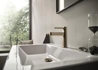 Hansgrohe Waschtischmischer 100 CoolStart Finoris Push-Open Ablaufgarnitur Brushed
