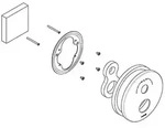Kludi -Ersatzteil Rosette mit Absperrung Umstellung chrom, 7468805-00 7468805-00
