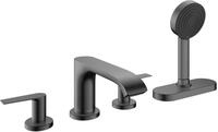 Hansgrohe Vivenis 4-Loch Wannenrandarmatur mit sBox, Brushed Black Chrome, 75444340