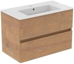 Ideal Standard M&ouml;belpaket Eurovit+ m.WT 81cm Weiss u.Schrank 80cm 2 Ausz. Hamilton