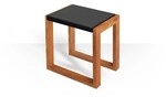 Hoesch Badhocker aus wasserbest&auml;ndigem Doussie Holz mit PU-Auflage 8921801