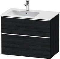 Duravit D-Neo Waschtischunterbau wandh&auml;ngend Eiche Schwarz Matt 810x462x625 mm...