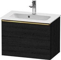 Duravit D-Neo Waschtischunterbau wandh&auml;ngend Eiche Schwarz Matt 610x372x440 mm...