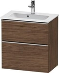 Duravit D-Neo Waschtischunterbau wandh&auml;ngend Nussbaum dunkel Matt 610x372x625...