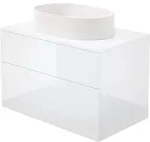 Neuesbad Set: Waschbecken Unterschrank NB1DESDI6B811 + Serie 600 Waschbecken