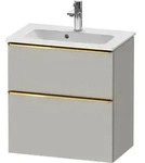 Duravit D-Neo Waschtischunterbau wandh&auml;ngend Betongrau Matt 610x372x625 mm -