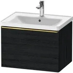 Duravit D-Neo Waschtischunterbau wandh&auml;ngend Eiche Schwarz Matt 634x452x440 mm...