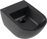 Villeroy & Boch Bidet Antao 560x375x270mm Oval wandh&auml;ngend Pure Black...