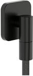 Hansgrohe Wandanschluss FixFit Fine Q mit R&uuml;ckflussverhinderer brushed black chrome