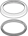 Hansgrohe Rosette Axor Brausehalter 3-/4-Loch Wannenarmatur chrom, 95753000 95753000